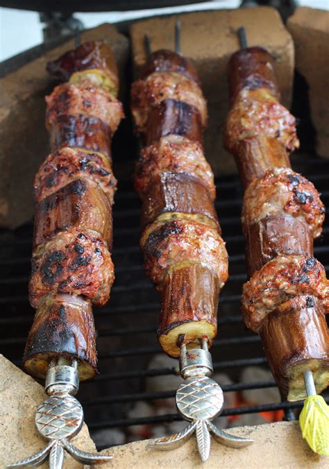 Sizzling Turkish Lamb And Eggplant Kebabs Food Gal