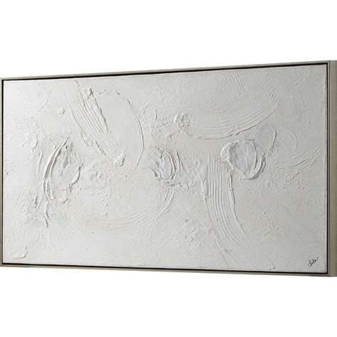 White Textured Abstract Art Fourth Interiors