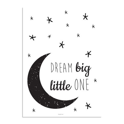 Dream A Little Dream Of Me Tekst - Items op Etsy die op Quote Citaat Art Poster Print Zwart Wit Maan
