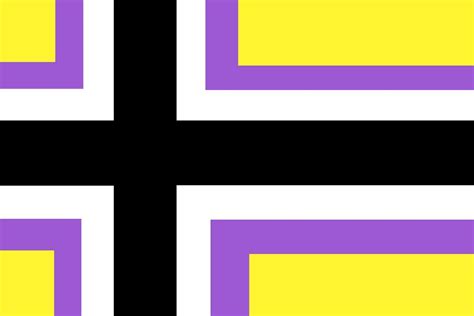 I designed a Non-binary Flag in the style of the Scandinavian countries 