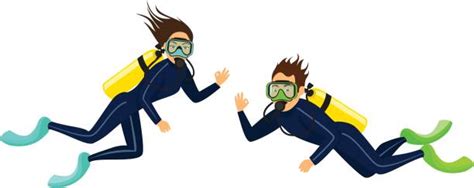 Best Scuba Diving Couple Illustrations Royalty Free Vector Graphics
