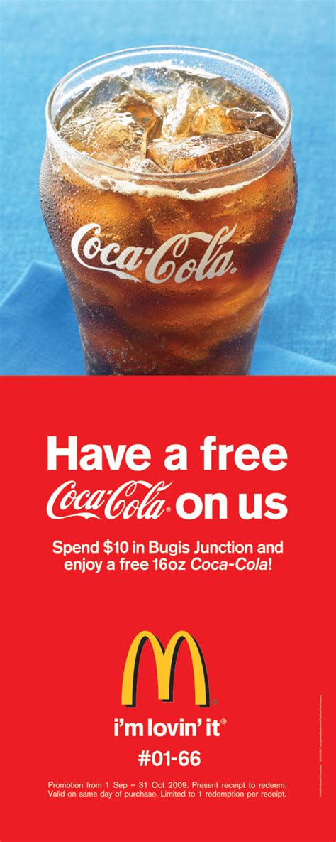Another example of adaptability is a new region being given to you, where the brand you are selling is not as renowned. Free Coke Promotion @ Bugis Junction's McDonalds | Great ...