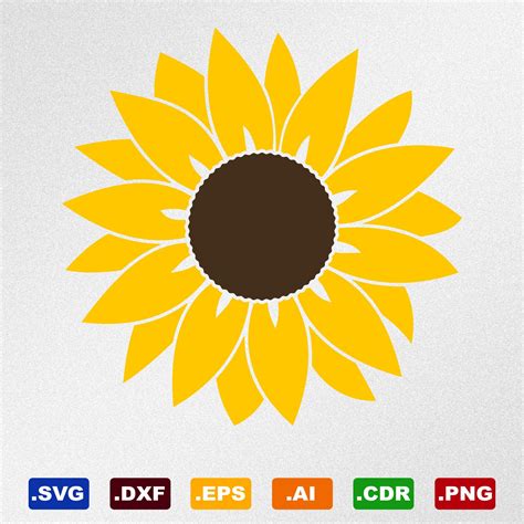 Sunflower Crown Svg