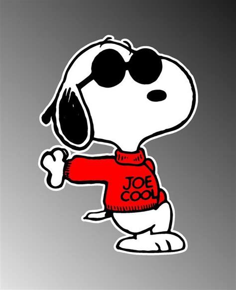 Snoopy Joe Cool Funny Vinyl Decal Bumper Sticker 4x5 On Etsy 500
