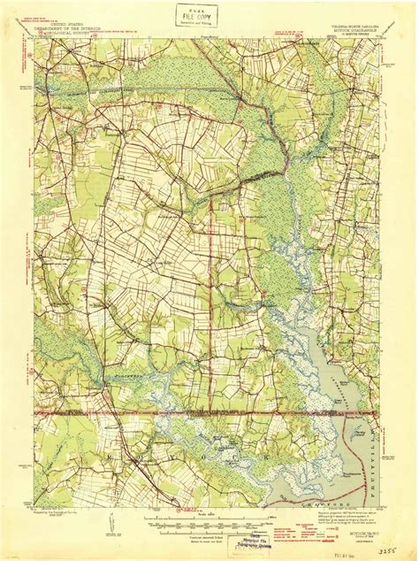 Moyock Virginia 1946 1946b Usgs Old Topo Map 15x15 Quad Old Maps