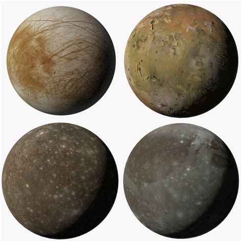 These four satellites are called galilean satellites. Galilean moons jupiter 3D - TurboSquid 1343804