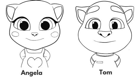 Talking Tom Cat Coloring Pages 9 Printable Sheets Simple To Draw