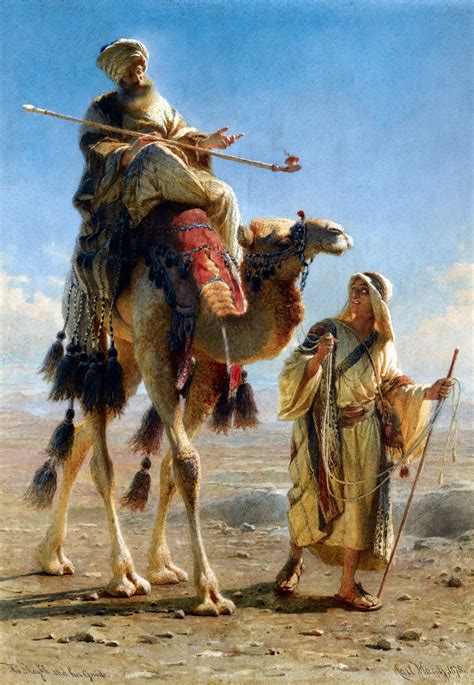 The Sheikh And His Guide 1875 By Carl Haag Camels Art Islamic Art