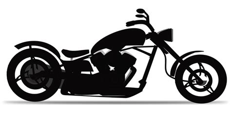 Motorcycle Vector Clip Art Black And White