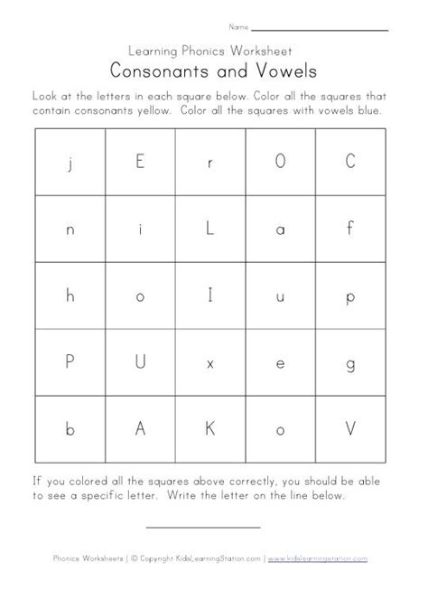 20 Vowels And Consonants Worksheets Coo Worksheets