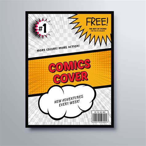 Comic Book Cover Template Psd Comic Book Cover Template Free Comic