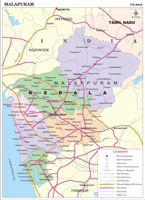 Kerala state districts area population other information dhanvi. Jungle Maps: Map Of Kerala Districts