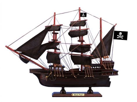 Buy Wooden Black Pearl Black Sails Pirate Ship Model 15in Model Ships
