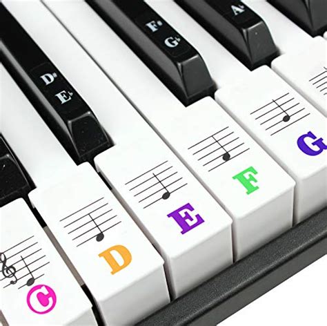 Piano Keyboard Stickers For 8861544937 Key Colorful Large Bold