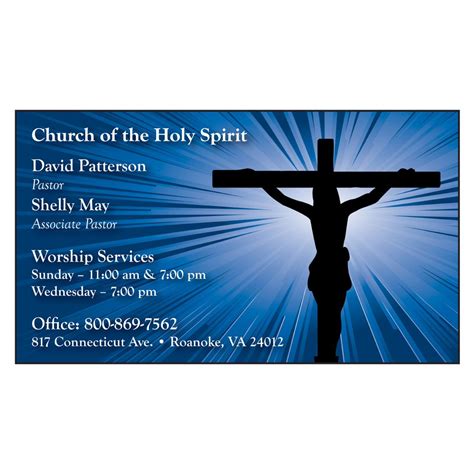 Printable Jesus On The Cross Standard Business Card Religious Business