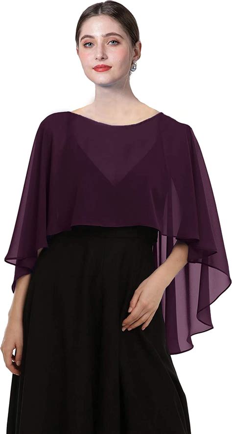 Chiffon Capes Soft Shawls And Wraps Capelets For Bridesmaid Wedding Formal Party Evening Dresses