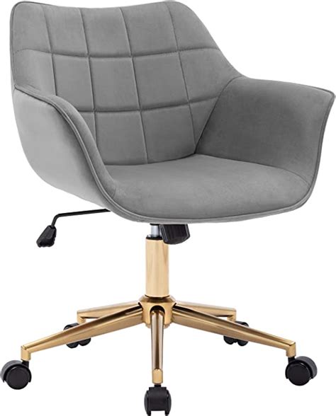 Duhome Modern Home Office Chair Velvet Desk Chair With Gold