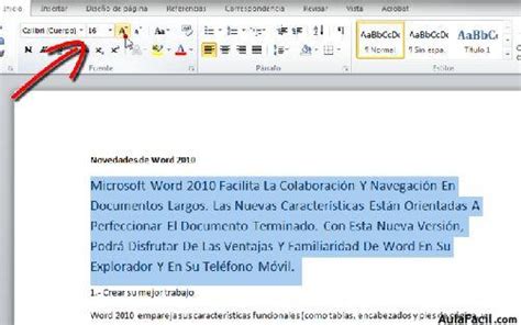 🥇 【 Formato De Texto Word 2010