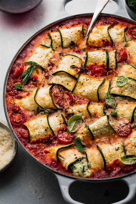 Easy Zucchini Lasagna Roll Ups Recipe