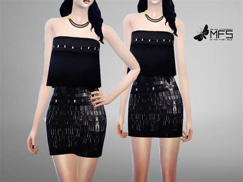The Sims Resource Mfs Brkn High Waisted Skirt