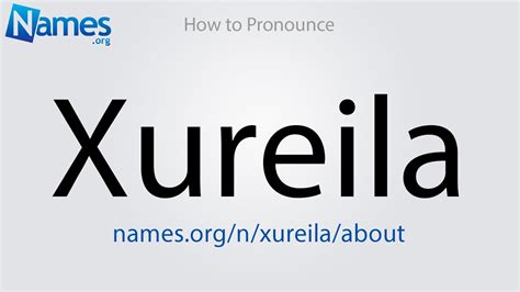 How To Pronounce Xureila Youtube