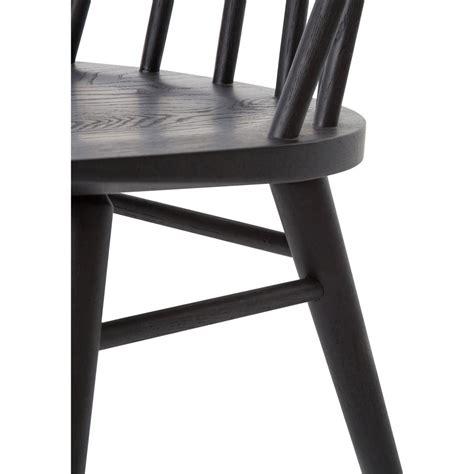 Lara Modern Classic Black Oak Dining Chair Kathy Kuo Home