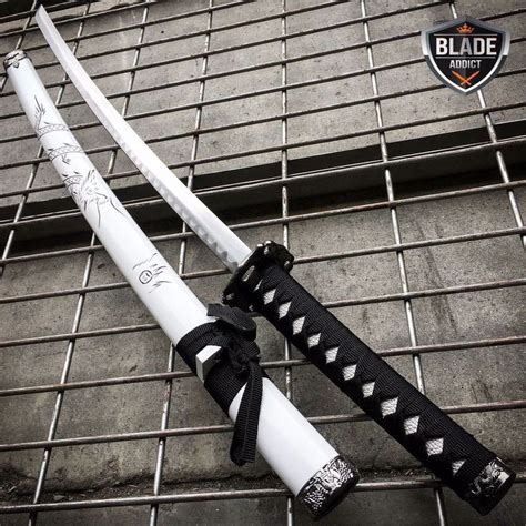 Japanese Samurai Sword Katana High Carbon Steel Ninja Blade White