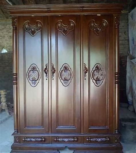 Model lemari pakaian jati 3 pintu. Jual Lemari Pakaian Almari Baju Pintu 3 Kayu jati jepara ...