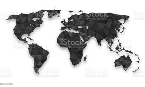 Geometric Network World Map Polygon Graphic Background Stock Photo