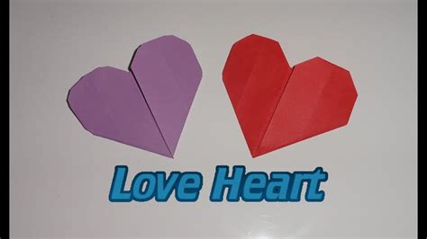 Easy Paper Origami Love Heart Youtube