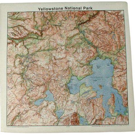 Yellowstone National Park Topo Map Hiking London Top Attractions Map