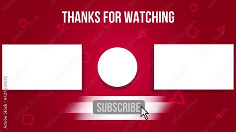 Video Ultimate Youtube Screen With Red Design Youtube Video Template