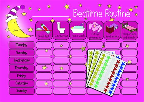 Kids2learn Childrens Morning And Bedtime Routine Reward Charts Twin