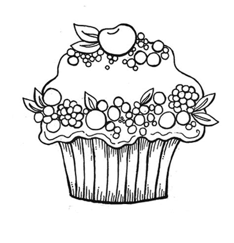 Cupcake Coloring Template Pdf Pattern Coloring Pages