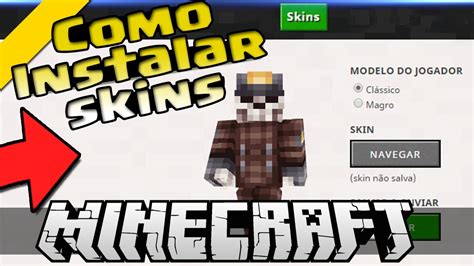 Como Colocar Skin Do Minecraft Tutorial F Cil E Atualizado Youtube