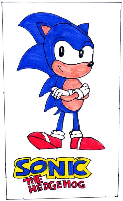Sonic The Hedgehog 90s Version Coloured By Spaton37 On Deviantart