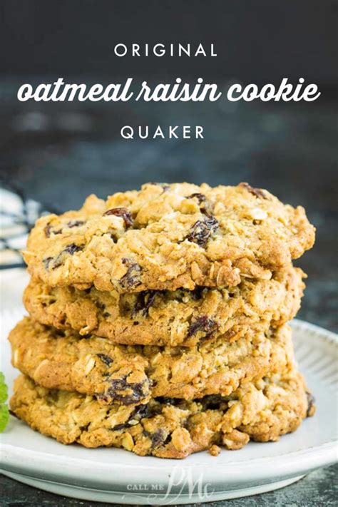 Loaded with oats and raisins, this old fashioned cookie recipe is easy and. Original Quaker Oatmeal Raisin Cookie Recipe has crispy edges, chewy centers… | Quaker oatmeal ...