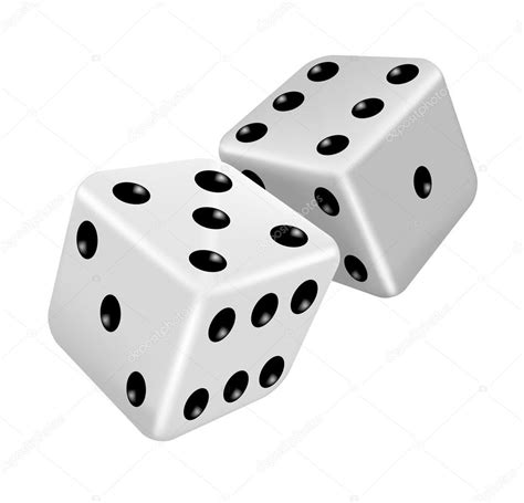 Two White Dice Stock Vector Image By ©ctermit 10129985