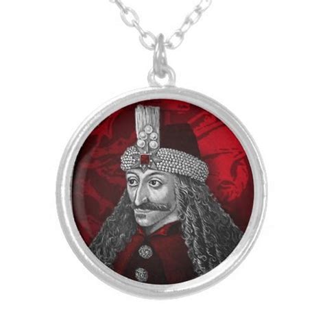 Vlad Dracula Gothic Silver Plated Necklace Silver Plated