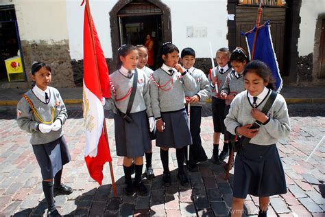Uniformed School Girls In Cusco Mira Terra Images Travel Photography