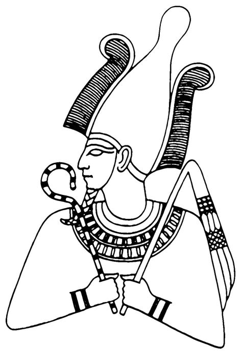 Desenhos de Osíris do Antigo Egito para Colorir e Imprimir
