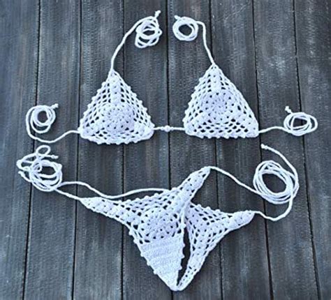 Amazon Com Crochet Extreme Micro Bikini Top Sexy Bikini Top See Sexiezpix Web Porn