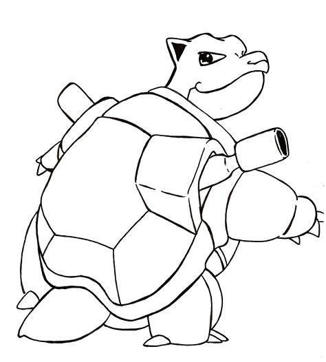 I used adobe photoshop to trace and draw it. Free Blastoise Coloring Pages Collection - Free Pokemon ...