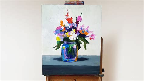 How To Paint Expressionist Flowers Youtube