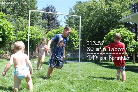 It can be put over a slip 'n slide® for more fun or put to good use in a garden for watering when your children are otherwise engaged. DIY PVC Sprinkler.