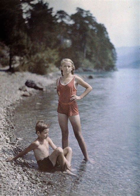 Eva And Heinz On The Shore Of Lake Lucerne Switzerland C
