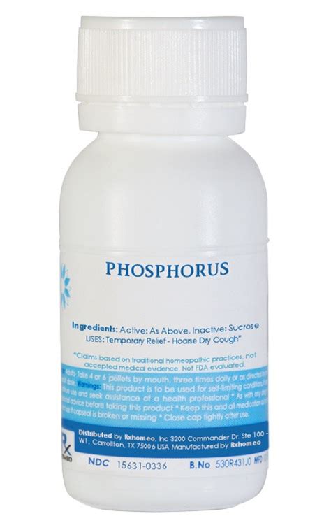 Buy Phosphorus Homeopathic Remedy Order Online Rxhomeo India
