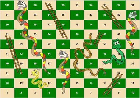 Room to the bath room. Download Snakes and Ladders Board Game Printable Template ...