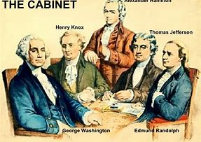 Image result for U.S. President Washington for the first Cabinet meeting on U.S. record.