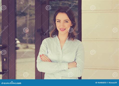 Attractive Real Estate Agent Woman Stock Image Image Of Lifestyle City 96486855